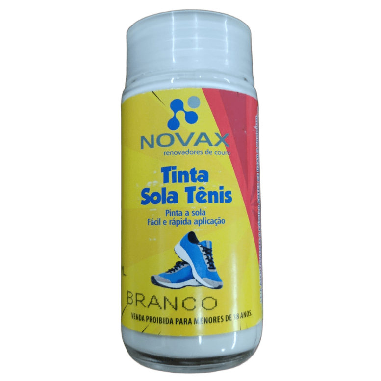 Tinta para Sola de Tênis Novax 90ml – Renova Solado de Borracha