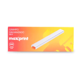 Grampo Papel Grampeador Folhas Escritório Galvanizado 26/6 Caixa com 5000 Unidades Maxprint em Oferta na Shopee