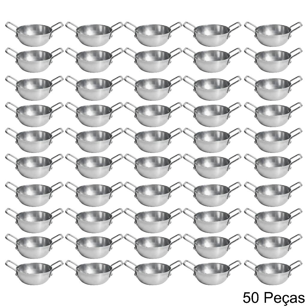 Kit Mini Panelinha Frigideira Pergaminho N°08 100ml 50 Peças