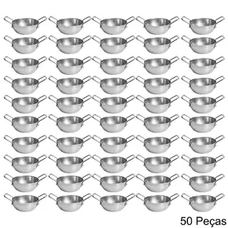 Kit Mini Panelinha Frigideira Pergaminho N°08 100ml 50 Peças