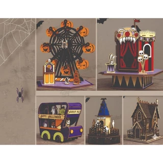Kit festa decoração de mesa Halloween em MDF 3mm – Kit com 5 Modelos