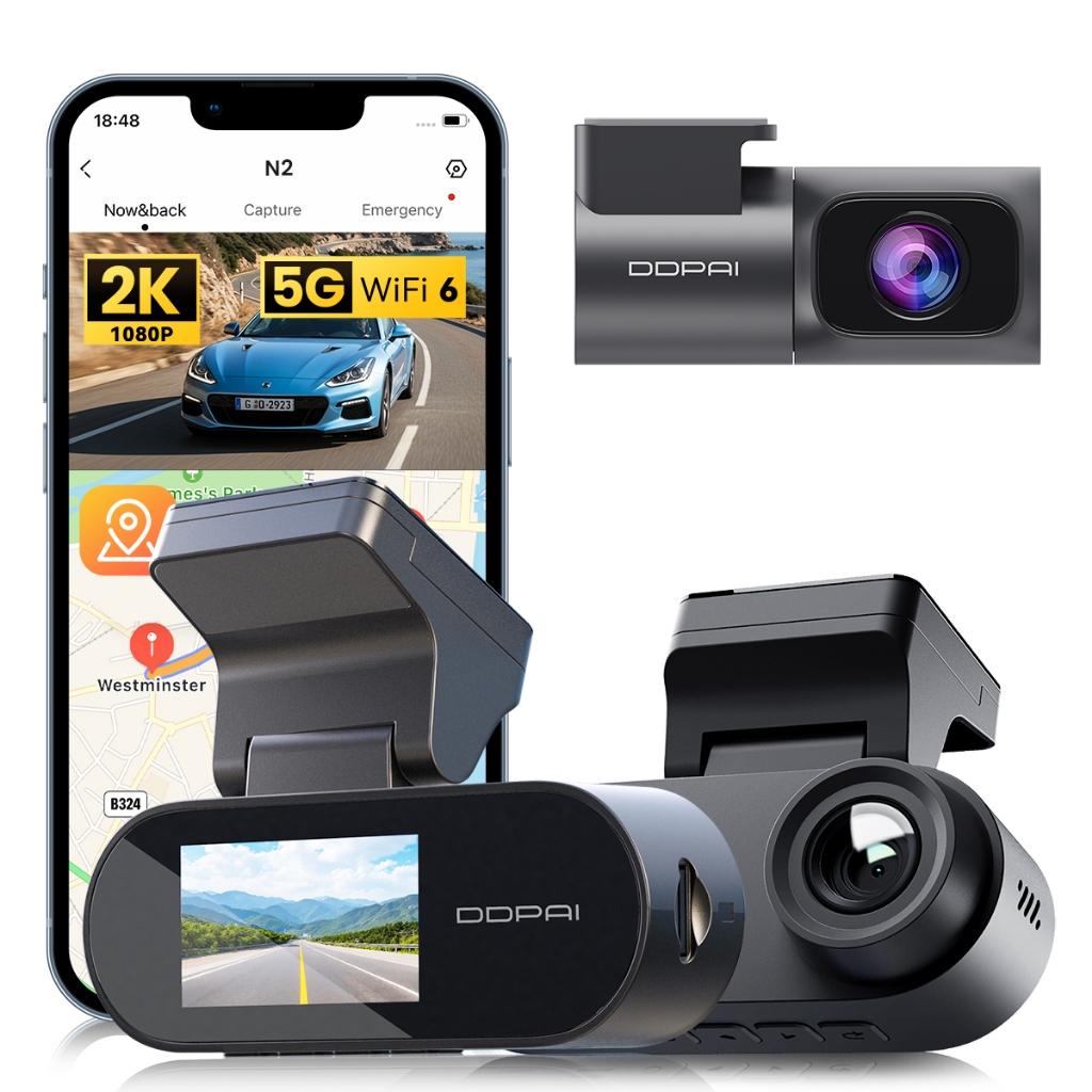 Câmera Veicular DDPAI N2 Dual 2k+1080p Uber App 1,9'' Tela Visão ...