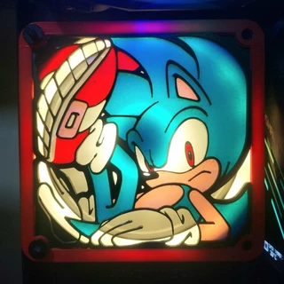 GRADE GRELHA PARA COOLER FAN GRILL 120MM X 120MM PERSONALIZADO SONIC ANIME PC SETUP GAMER