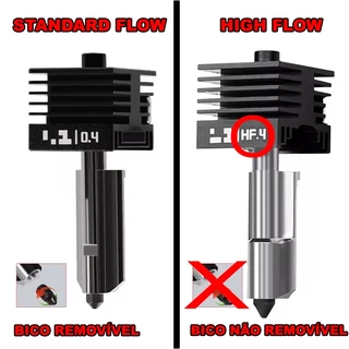 Hotend Bambu H2D 0.2mm 0.4mm 0.6mm 0.8mm High Flow Bico Aço Endurecido Com Capinha De Silicone
