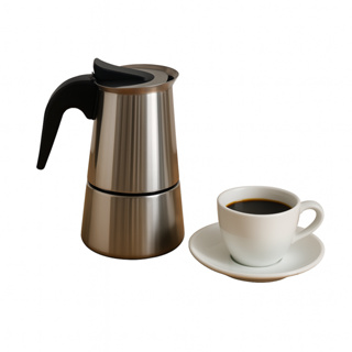 ☕ Cafeteira Italiana Inox 6 Xícaras Moka Resistente Cafézinho da Manhã Alumínio Prático