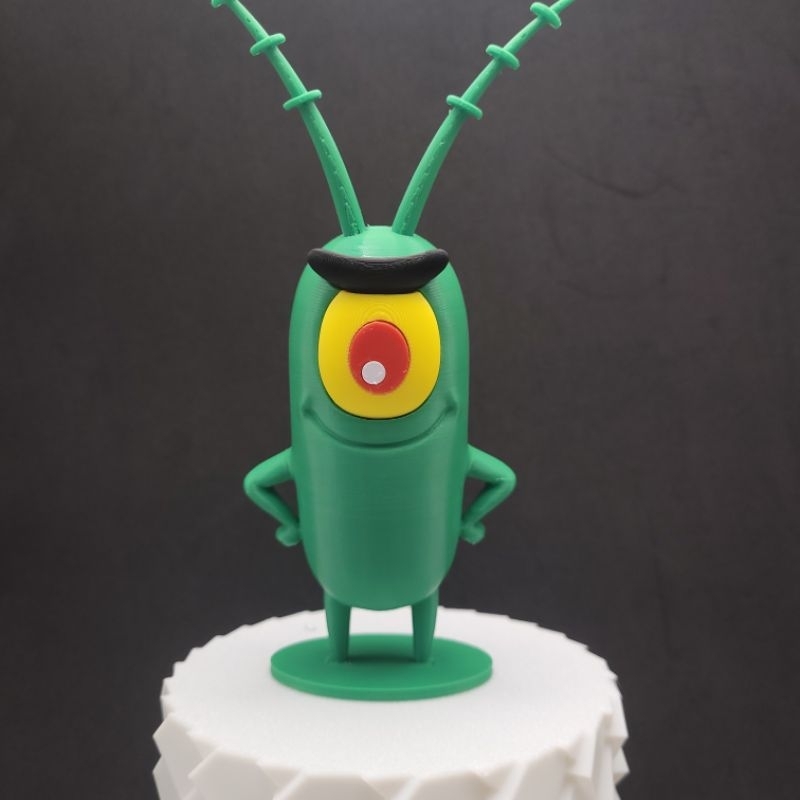 Action Figure Plankton Bob Esponja 17cm Boneco Colecionável PLA Decoração Personagem Desenho