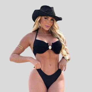 Biquíni Hot Peant Biquíni Meia Taça Feminino Anarruga com Bojo em Oferta na Shopee