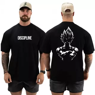 Camiseta Unissex Fio 30.1 Anime Goku Vegeta Academia Streetwear Algodão Premium