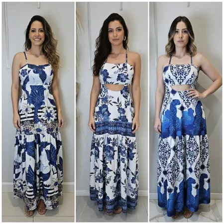 Detalhe do bojo do vestido feminino com cores variadas