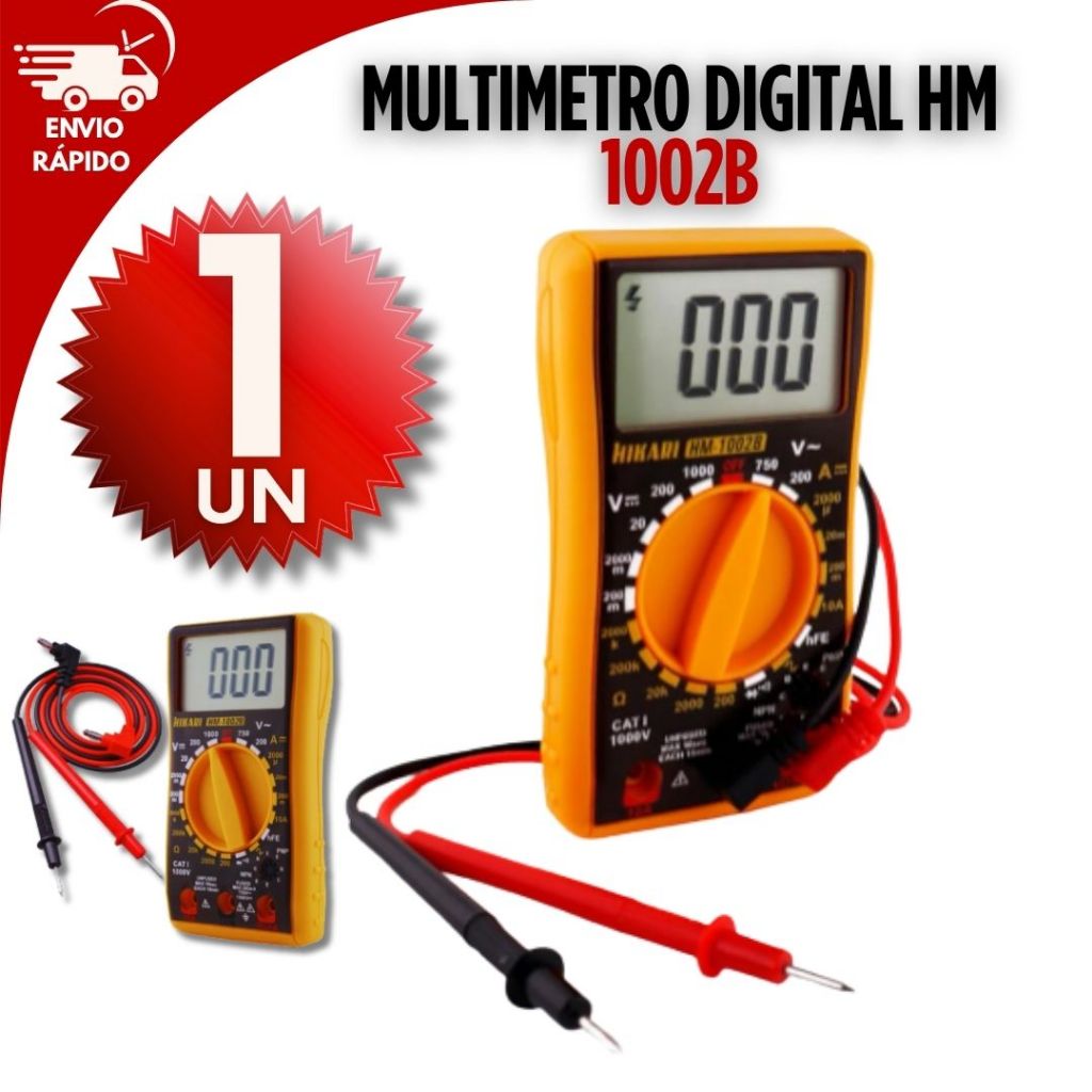 Multímetro Digital Hikari Hm-1002b Profissional Display 2,3 | Shopee Brasil