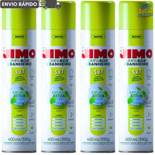 Kit até 4 Limpa BOX e BANHEIRO Spray JIMO 400ml Limpeza Profunda