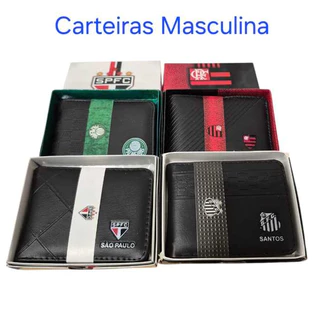 Carteiras Masculina Modelos Slim, Palmeiras, Corinthians, Santos, São Paulo, Times do Coração