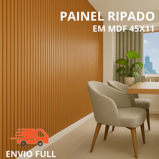 Kit 100 Placas Ripada Painel Decorativo em Mdf de Alta Qualidade 45x11cm - ENVIO RAPIDO