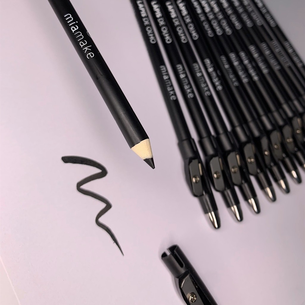 Kit 12 Lapis de olho Preto - Mia make - Com apontador | 12 unidades ...