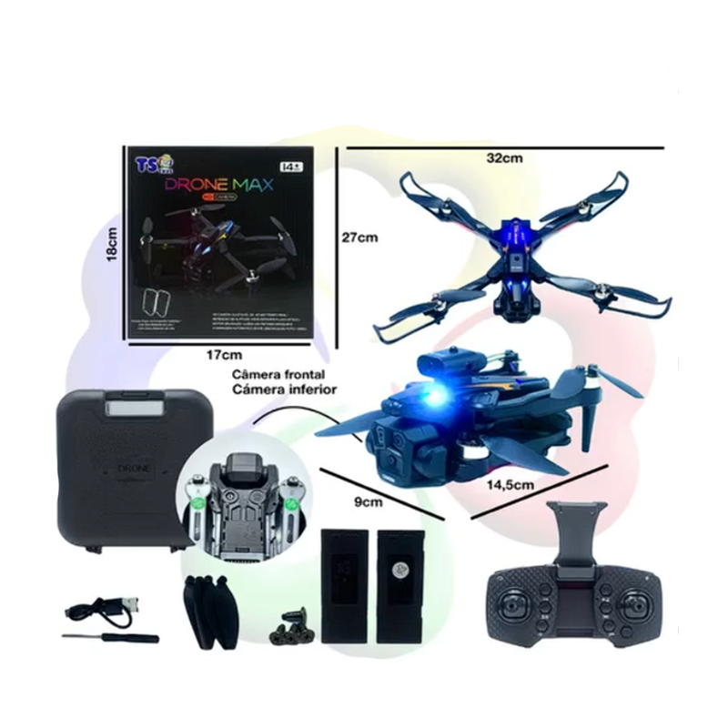 Quadcopterドローン Drone E99 com câmera, drone quadricóptero RC dobrável, brinquedos