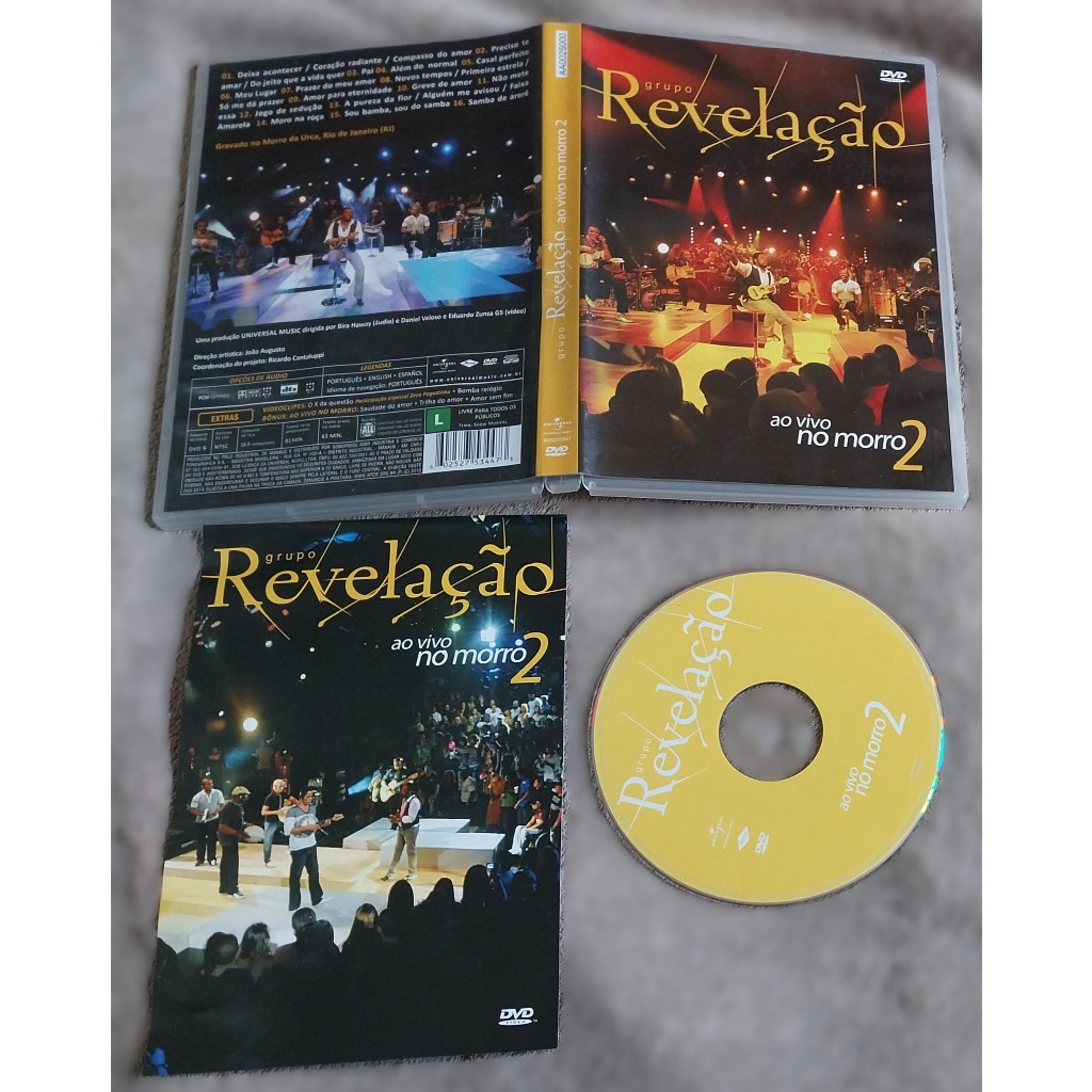 dvd original grupo revelação ao vivo no morro 2 | Shopee Brasil