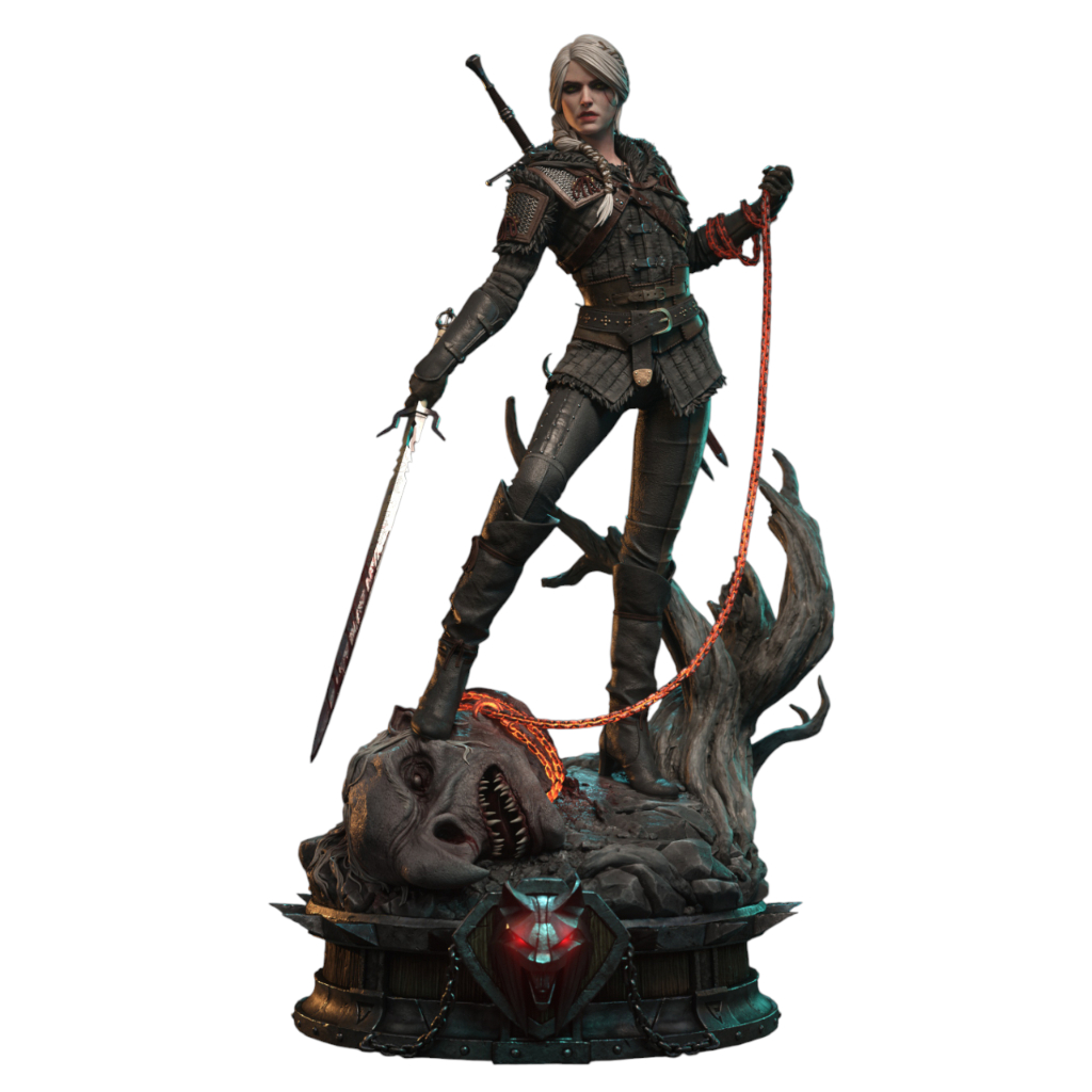Ciri The Witcher 4 Action Figure Miniaturas Colecionáveis Artesanal Escultura Estatua Resina