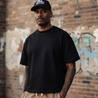 Camiseta Boxy Fit Oversized Masculina ´- Camiseta Curta Moda Americana Tendencia 2025/2026
