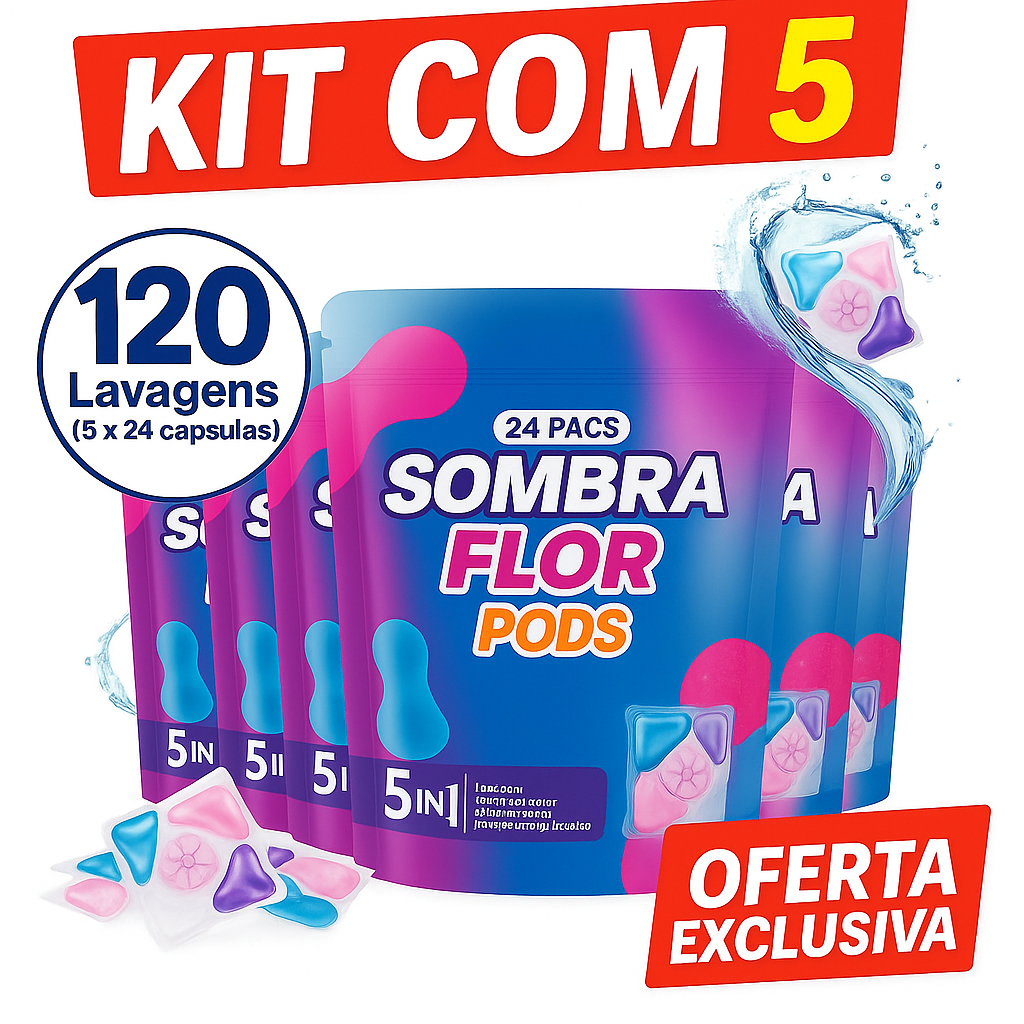 Sabão Cápsula Detergente Lava Roupas 5em1 pods 24 Cápsulas