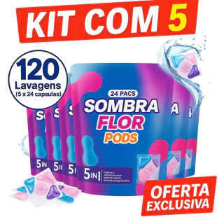 Sabão Cápsula Detergente Lava Roupas 5em1 pods 24 Cápsulas