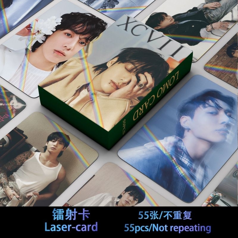 Photocard K-pop com 55 Cards - BTS Black Pink Twice Got7 Stray