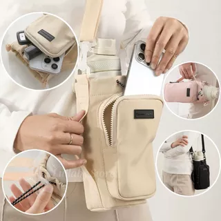 Bolsa Porta Garrafas De Água Compatível Com Copo 40oz 1,2 Litro Para Celular Chaveiro Com Alça De Ombro Ajustável
