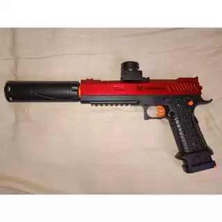 brinquedo de bolinha de gel 2011 combat master tipo glock vermelha