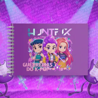 Guerreiras do Kpop Caderno de colorir Capa Dura 💥50 Desenhos