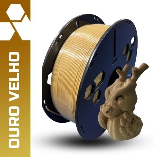 Filamento Para Impressora 3D - Silk- Ouro Velho 1kg -Triade | Shopee Brasil