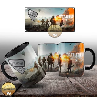 Caneca BF6 Battlefield 6 Com Seu Nome Personalizado - Cerâmica 325ml