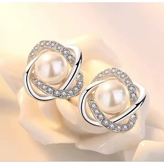 Brincos Pérola com Zircônias em Prata 925 – Elegantes e Sofisticados