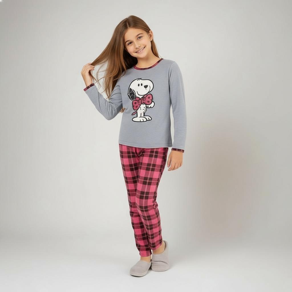 Pijama FB Infantil Snoopy Malha Premium Longo De Frio Inverno Manga Comprida em Oferta na Shopee