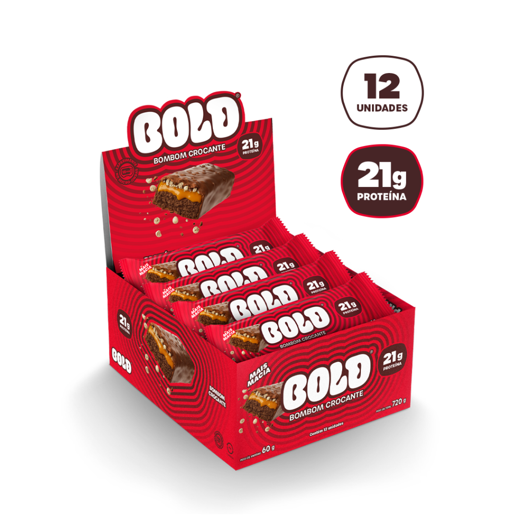 Barrinha de Proteína (60g cada) - BOLD Snackes - Mais De 10 Sabores - 21g de proteína por barra