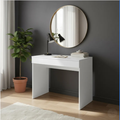 Mesa Com Gaveta 80cm Quarto Escritório Notebook MDF