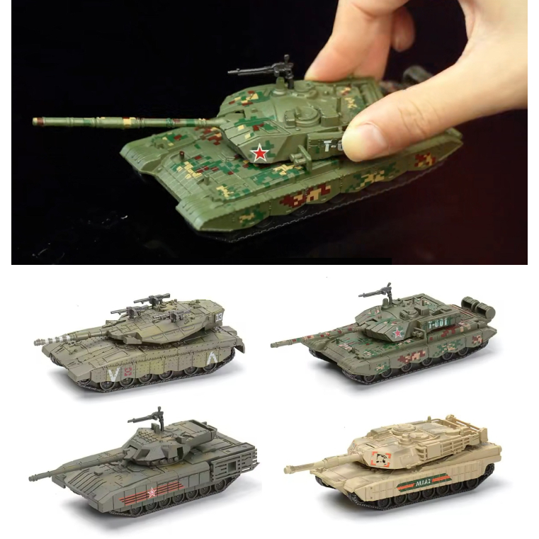Miniaturas de Tanques de Guerra com peças móveis vários modelos - Fácil montagem - Coleção Decoração Presentes