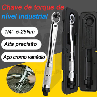 TORQUIMETRO DE ESTALO MINI P/ SOQUETE 1/4 - Torque Ajustável 5-25 Nm (0.5-2.5kg), Ideal para Espaços Reduzidos 🛠️