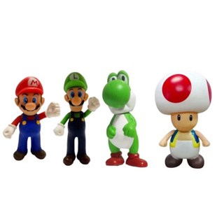 Kit 4 Turma do Mario, Boneco Mario + Luigi + Yoshi + Toad em Oferta na Shopee