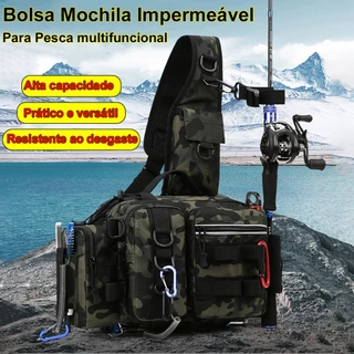 Bolsa para Equipamentos de Pesca Bolsa Tática de Ombro para Pesca Bolsa Leve para Pesca Caminhada Caça Camping