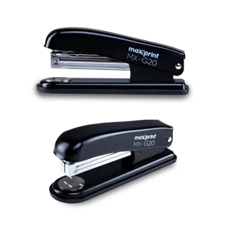 Grampeador Grampo Papel Folhas Escritório Metálico Preto Para 20 Folhas Maxprint em Oferta na Shopee