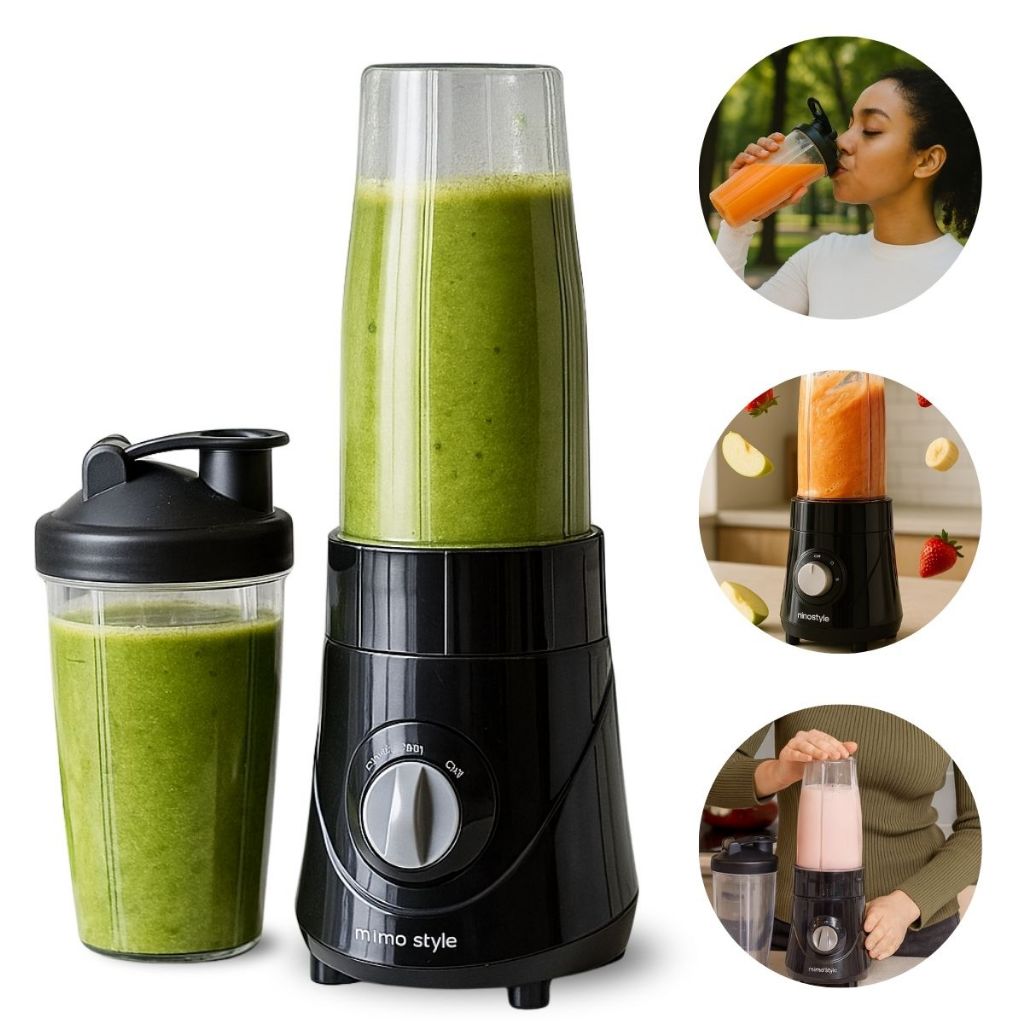 Liquidificador Blender Compacto 220V Portátil 300w Inox 750ml Leve e ...