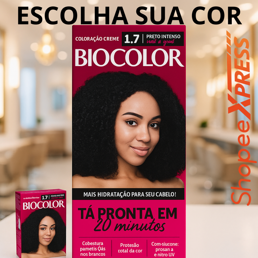TINTA COLORAÇÃO CREME BIOCOLOR TINTURA KIT COMPLETO | Shopee Brasil