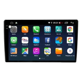 Central Multimídia 9p Universal Aikon Proton Carplay 4gb/64gb Octacore Chip 4G