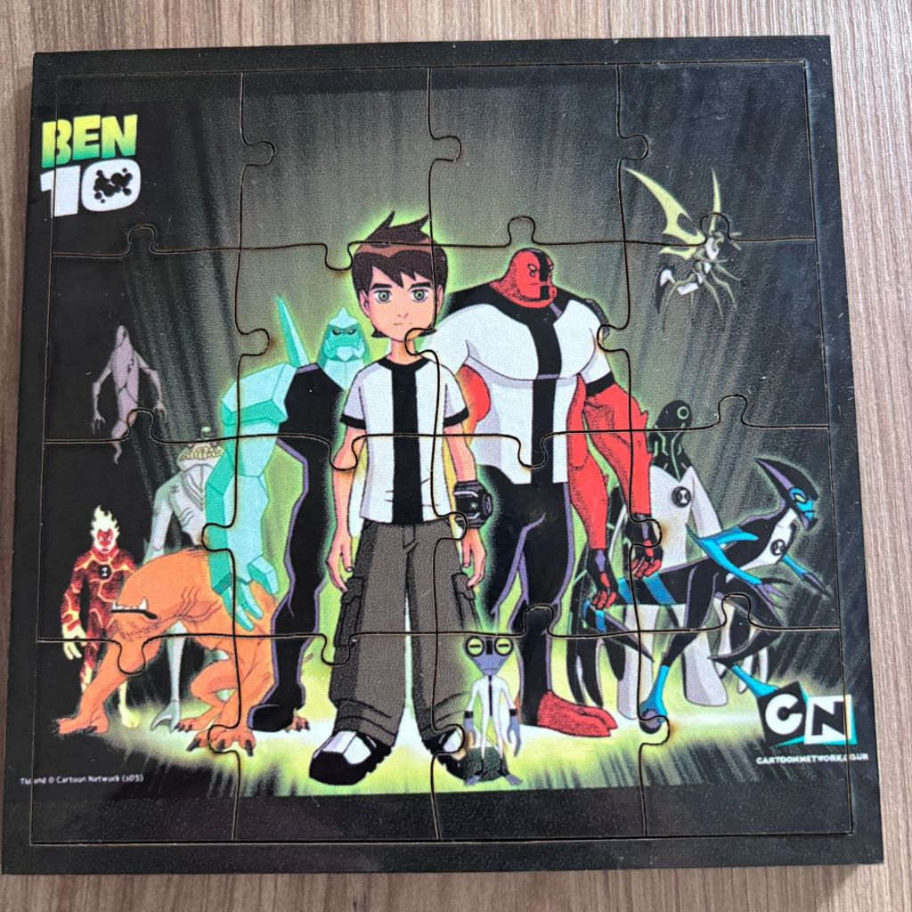 Kit 4 Unidades Jogo Quebra Cabeça Ben 10 Alienígenas Em Madeira Mdf 16 ...