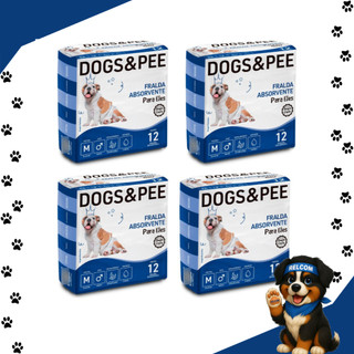 Fraldas Para Cães Langsprit - Pack 3 Unidades Masculinas Absorventes