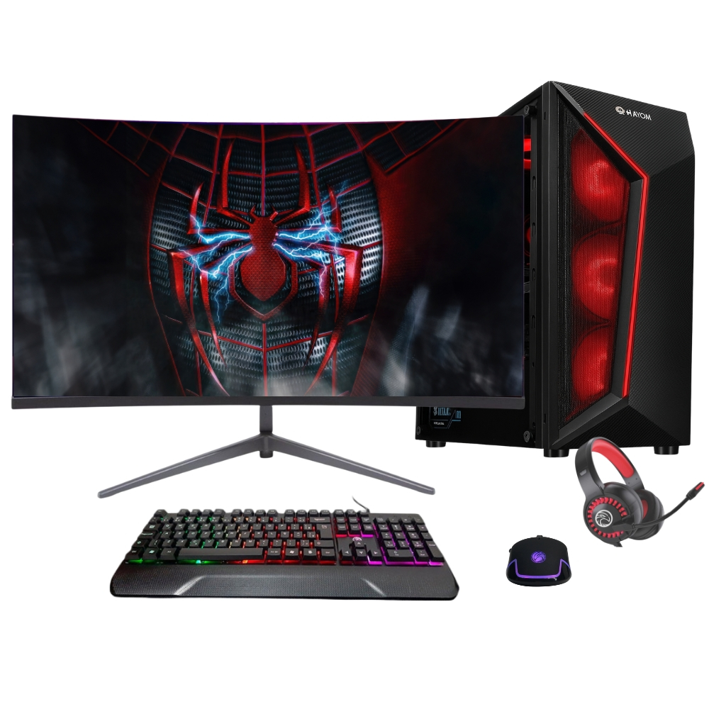 Pc Gamer Ryzen 5 3400g 16gb DDR4 480gb SSD Tela 23 Curva c/Wifi