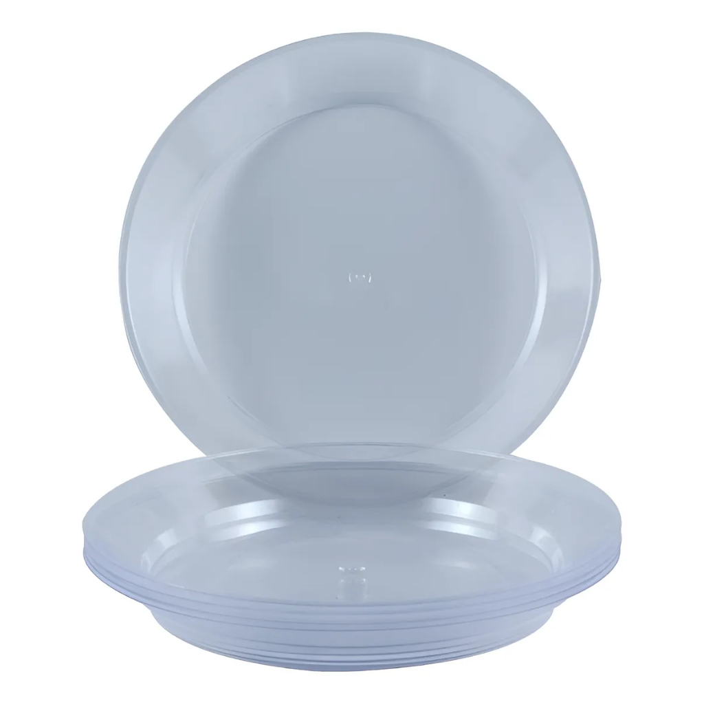 200 pratos de acrílico descartável refeição 22 centímetros | Shopee Brasil