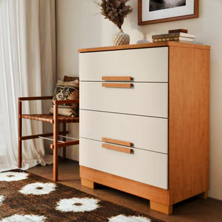 Cômoda Napoles 4 Gavetas MDF/MDP com Corrediças Telescópicas para Quarto