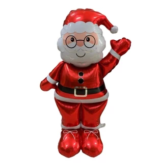 Balão Metalizado Papai Noel Natal Gigante 90,5 X 155,5cm