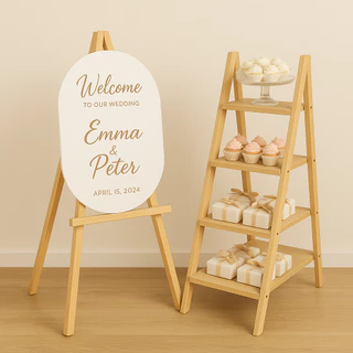 Combo Perfeito: Escadinha Decorativa + Cavalete para Recepção! em Oferta na Shopee