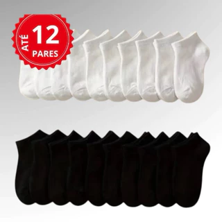 Kit 12 Pares De Meias INFANTIL Preta Ou Branca